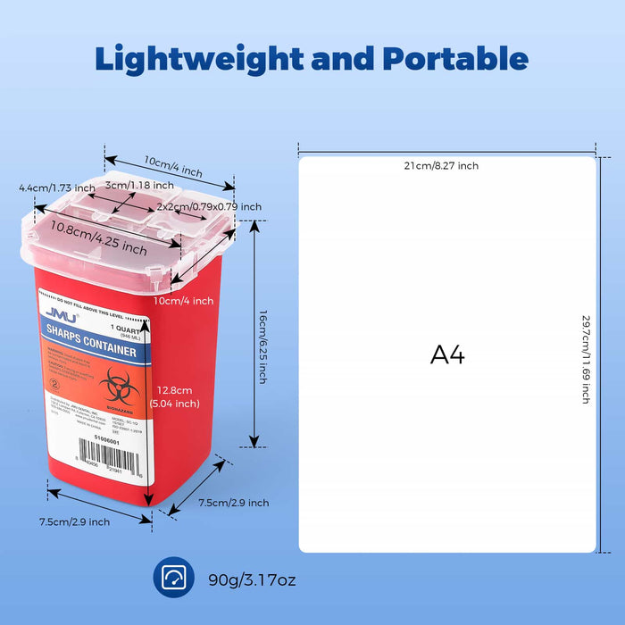 JMU Sharps Container dimensions and product specifications - JMU Dental