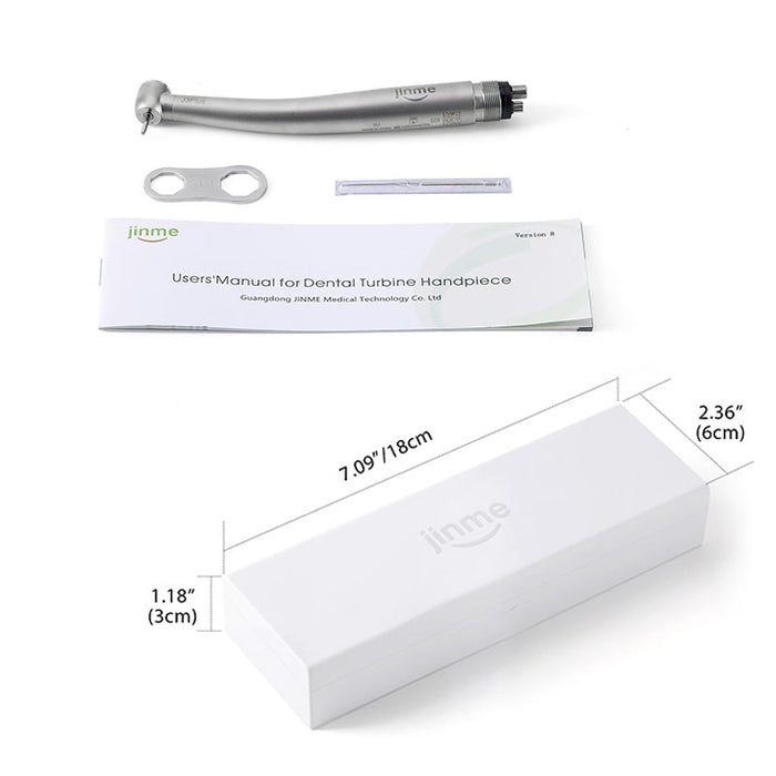 Jinme J3 Plus High Speed Turbine Handpiece Anti-retraction 4-Hole Push Button