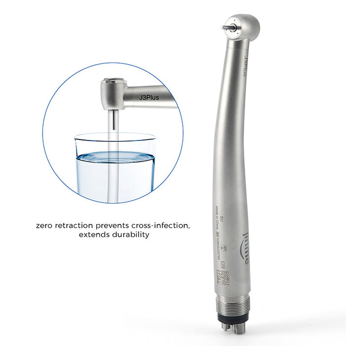 Jinme J3 Plus High Speed Turbine Handpiece Anti-retraction 4-Hole Push Button