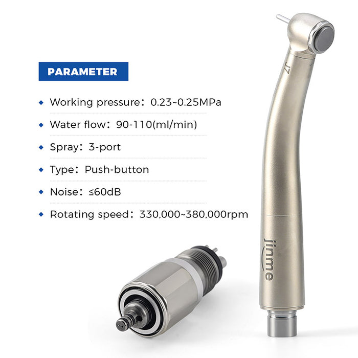 Jinme J7 High-speed Air Turbine Handpiece Quick Coupling Push Button