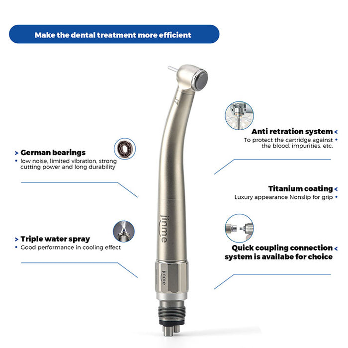 Jinme J7 High-speed Air Turbine Handpiece Quick Coupling Push Button