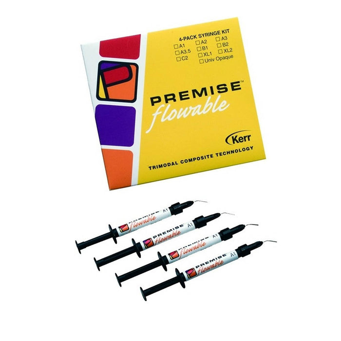 Kerr Premise Flowable Composites Light Cure Syringe Kit 4 Pack