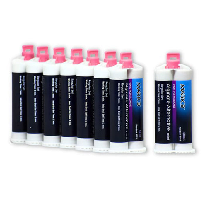 Mark3 Alginate Alternative Fast Set & Regular Set 50mL Cartridges 8/Pk