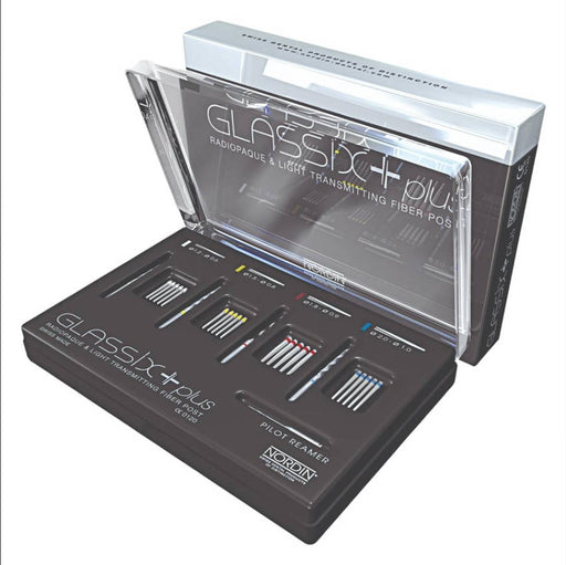Nordin Glassix +Plus Fiber Post Kit 02-300 with Glass Fiber Posts and Reamers - JMU DENTAL INC