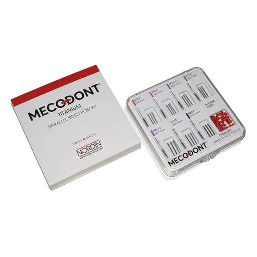 Mecodont Titanium Parallel Sided Dental Post Intro-Kit 09-100 - JMU DENTAL INC