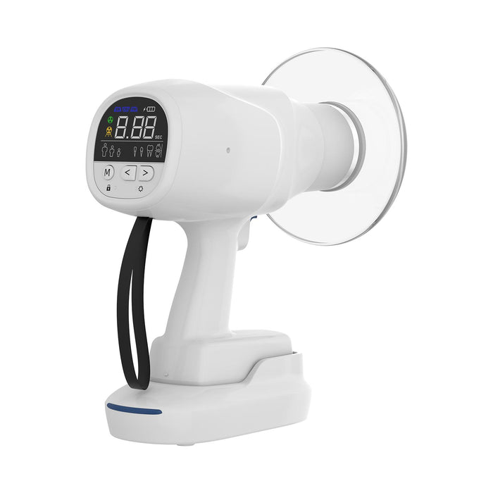 Owandy RX Portable Dental Intraoral X-Ray with Backscatter Shield side view detailing structure - JMU Dental