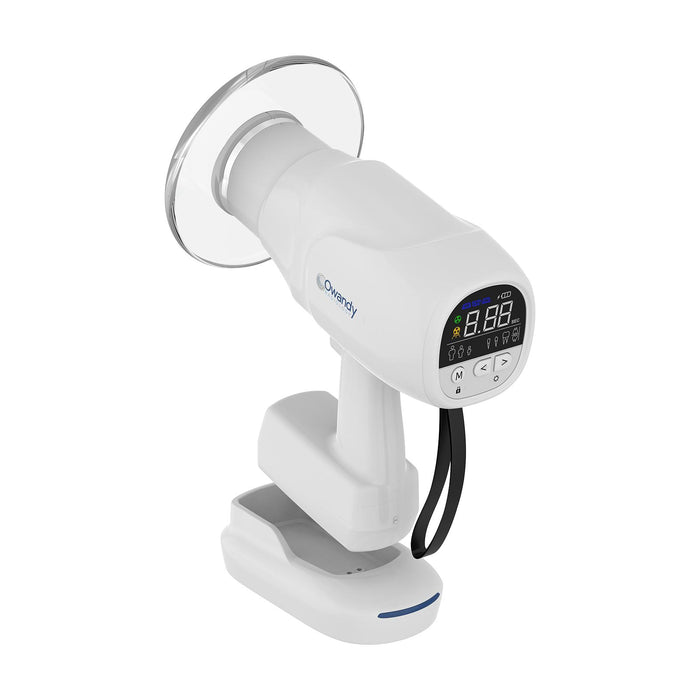 Owandy RX Portable Dental Intraoral X-Ray with Backscatter Shield top view showing overall device layout - JMU Dental