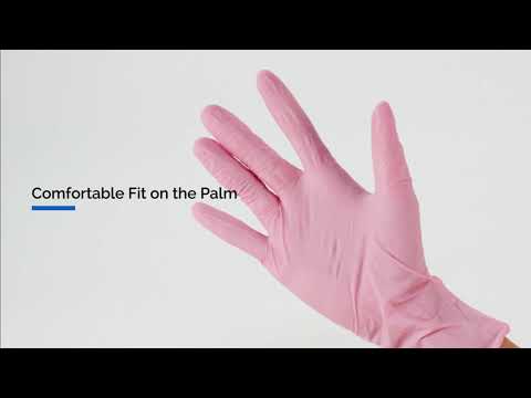 JMU Disposable Nitrile Exam Gloves Pink Powder Free 4 Mil XS/S/M/L/XL 200Pcs/Box - JMU DENTAL INC