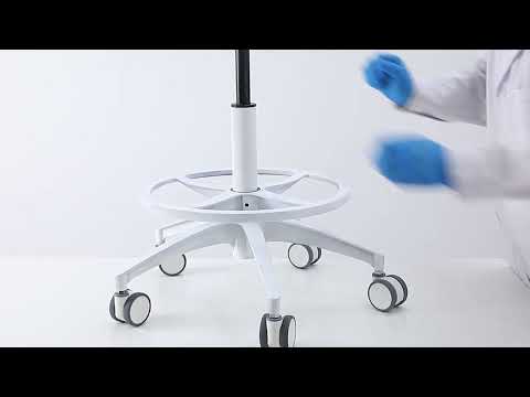 Assistant Stool Ultra-Fiber Leather Ergonomic Design Dual-Sided 360° Swing Arm - JMU DENTAL INC