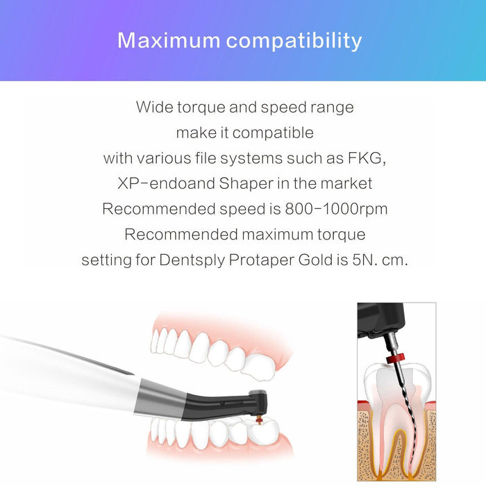 Woodpecker EndoMatic Cordless Endo Motor with Apex Locator All-Angle OLED Screen - JMU DENTAL INC