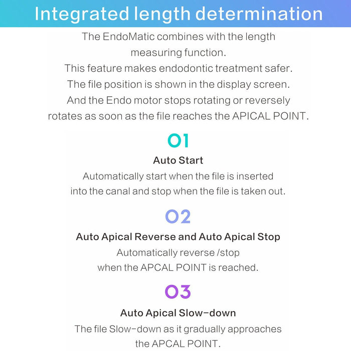 Woodpecker EndoMatic Cordless Endo Motor with Apex Locator All-Angle OLED Screen - JMU DENTAL INC