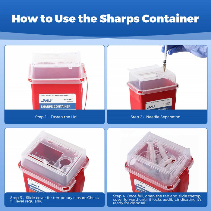 How to use the JMU Dental 1 Quart Sharps Container for safe sharps disposal - JMU Dental