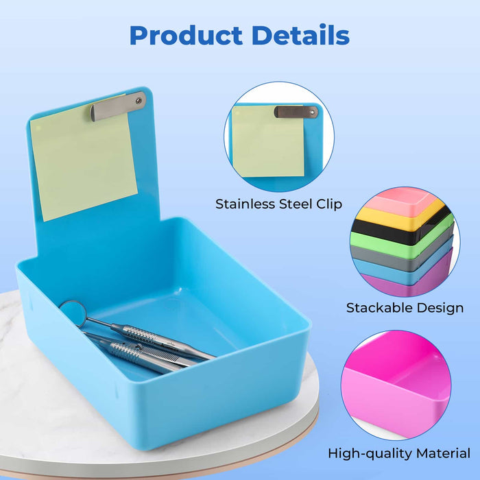 Stackable dental working lab pans designed for space-saving storage - JMU DENTAL INC