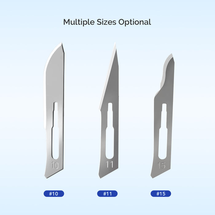Sterile surgical blades available in #10, #11, and #15 sizes - JMU DENTAL INC