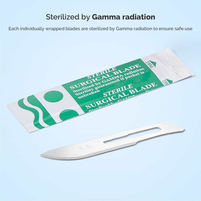 Sterile surgical blades sterilized by gamma radiation - JMU DENTAL INC