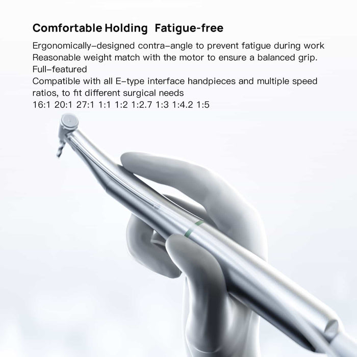 Woodpecker Implant Air Motor w/ 20:1 LED Fiber Optic Contra Angle - JMU DENTAL INC