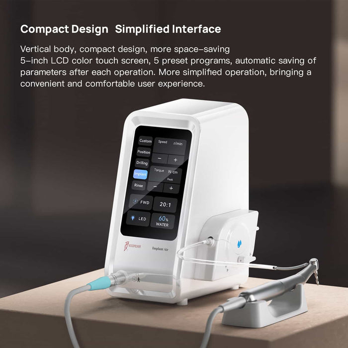Woodpecker Implant Air Motor w/ 20:1 LED Fiber Optic Contra Angle - JMU DENTAL INC