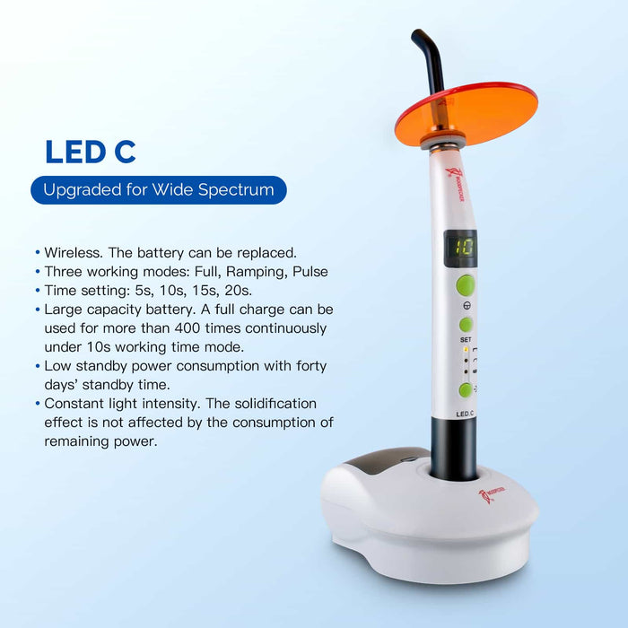 Woodpecker LED C Dental Wireless Curing Light - JMU DENTAL INC