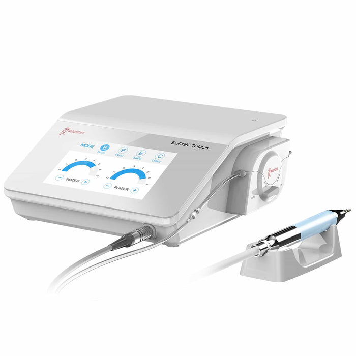 Detailed view of Woodpecker Surgic Touch ultrasonic bone surgery device design and controls - JMU Dental