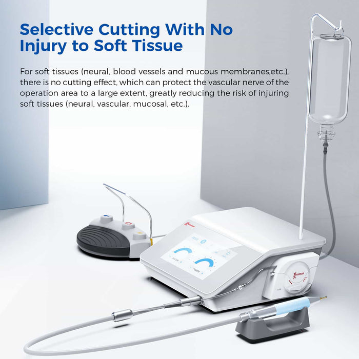 Woodpecker Surgic Touch piezo bone surgery system with selective cutting technology protecting soft tissue during dental surgery - JMU Dental