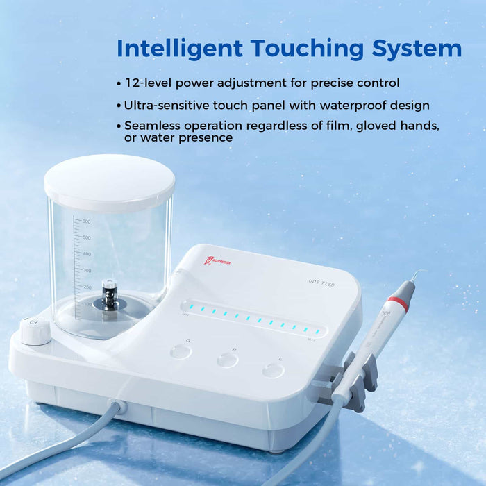 Woodpecker UDS-T LED ultrasonic scaler equipped with intelligent touching system for convenient and precise operation control - JMU DENTAL INC