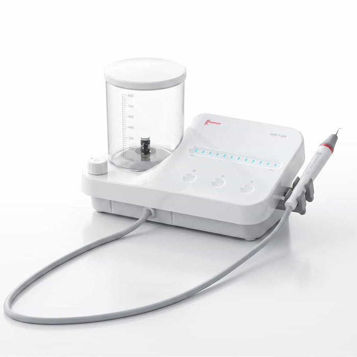 Woodpecker UDS-T LED ultrasonic scaler with LED handpiece and automatic water supply system panoramic view - JMU DENTAL INC