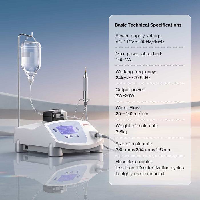 Woodpecker UltraSurgery piezo bone surgery system specifications and dimensions - JMU DENTAL INC