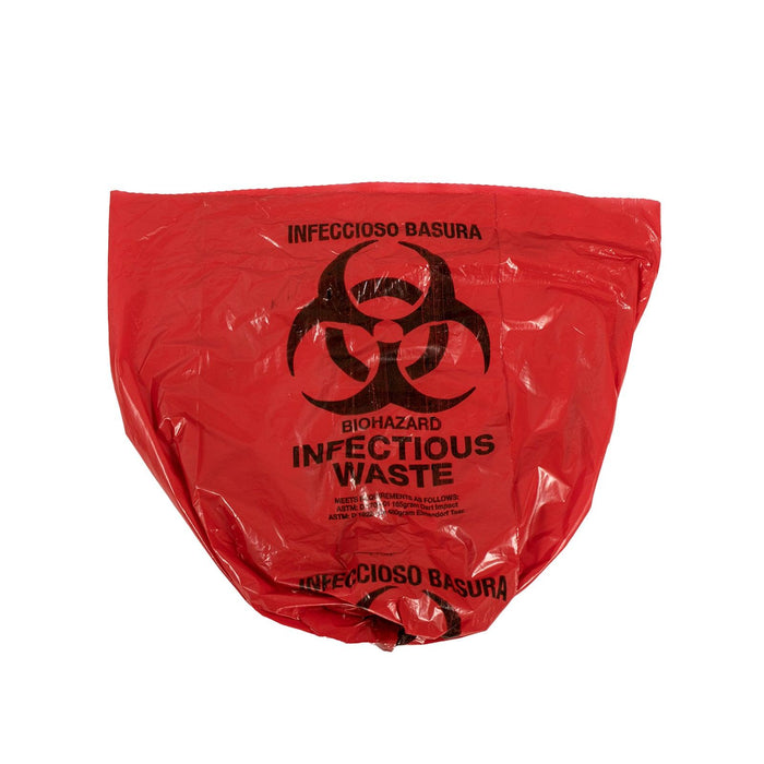 Medline Biohazard Waste Bags 1.5 Mil Red 25Pcs - JMU DENTAL INC