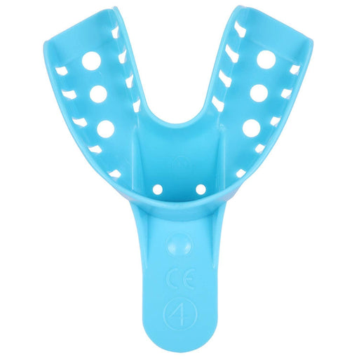 JMU Disposable Dental Impression Trays Blue Perforated 12Pcs/Bag - JMU DENTAL INC