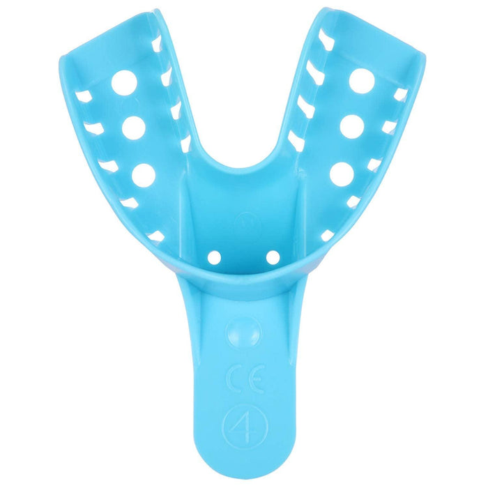 JMU Disposable Dental Impression Trays Blue Perforated 12Pcs/Bag - JMU DENTAL INC