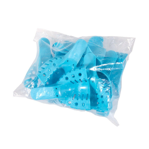 JMU Disposable Dental Impression Trays Blue Perforated 12Pcs/Bag - JMU DENTAL INC